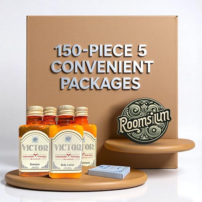 150-Piece Guest Toiletries Set – 30 Ready-to-Use Kits with Shampoo, Conditioner, Shower Gel, Lotion & Soap – Bulk Travel-Size Amenity Pack for Guest Rooms, Rentals, Spas & Gyms