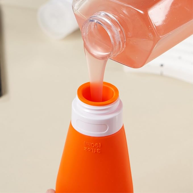 INSFIT Portable Travel Bottles, TSA Approved Leak Proof Containers for Toiletries, BPA Free Refillable Accessories for Shampoo, Body Wash, Liquids (4 Pack)