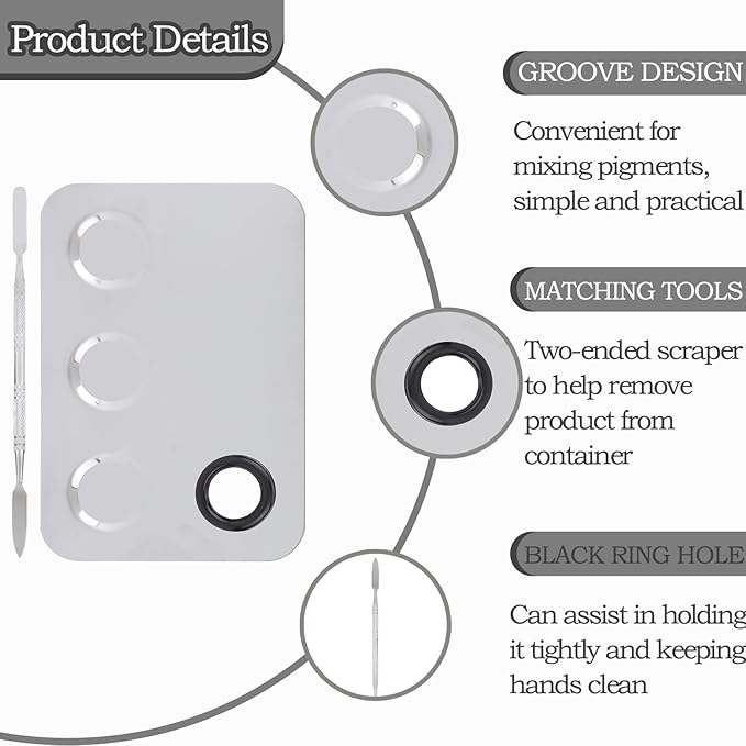 Makeup Palette, Professional Makeup Palette Cosmetic Mixer Cosmetic Palette Makeup Coloring Tools Makeup Tool With Spatula Suitable for Mixing Cosmetic Colors