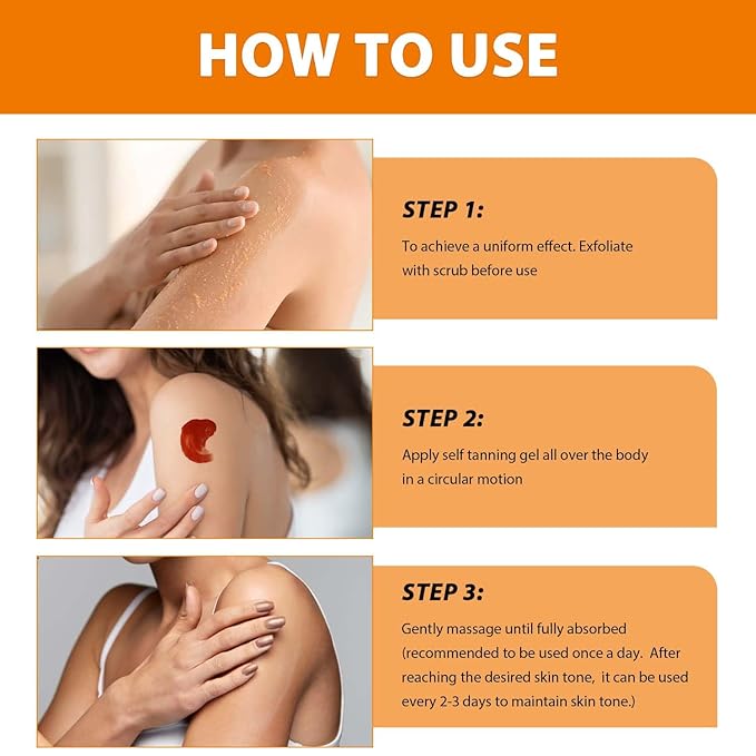 Tanning Gel, Tanning Cream, Haute Beauty Tanning Gel, Luxury Intensive Tanning Gel, Natural Tanning Accelerator Cream Gel, For Sunbeds & Outdoor Sun(2PCS)