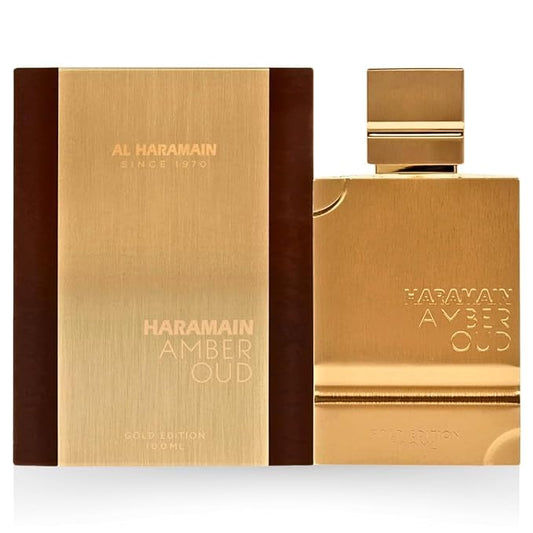 Al Haramain Amber Oud Gold Edition Eau De Parfum Spray 100ml (3.4 oz) - Unisex Arabian Perfume for Women & Men, Long-Lasting Amber Cologne with Refreshing & Sweet Fragrance