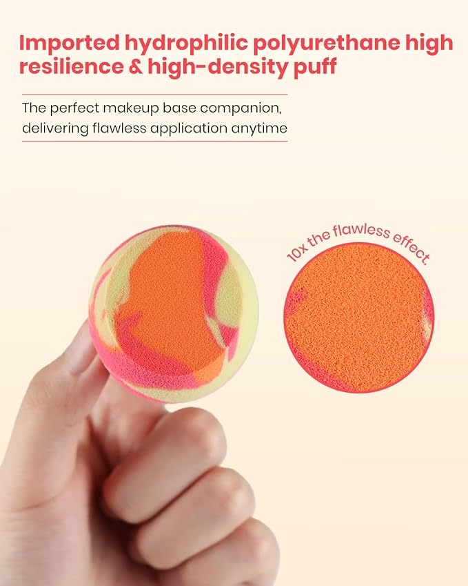 Random 3Pcs Makeup Sponges from 4 Colors, Tricolor Fusion Beauty Shape Makeup Sponge for Foundation, Concealer, Powder Cream and Liquid Application (Blind Box)