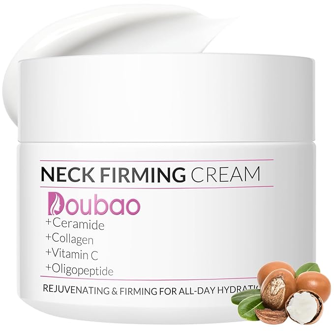 Neck Firming Creams for Tightening and Firming, Moisturizer Face Cream with Collagen, Hyaluronic Acid, Day & Night Anti-Aging Skin Tightening Cream for Neck, Décolleté & Face – 1.7Fl Oz