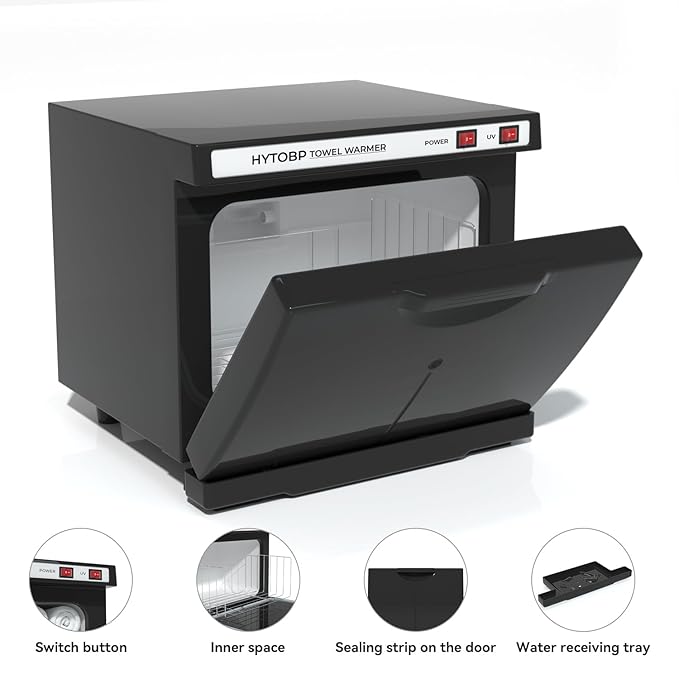 Hot Towel Warmer Spa, 8L Towel Warmers, Professional Small Mini Towel Warmer Cabinet for Facial Esthetician, Towel Heater for Beauty&Salon(8L-Black)