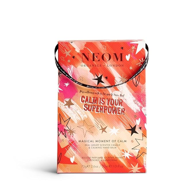Neom- Magical Moment of Calm Gift Set | Real Luxury Travel Candle & Calming Hand Balm, 30ml | Scent to De Stress | Christmas Gift