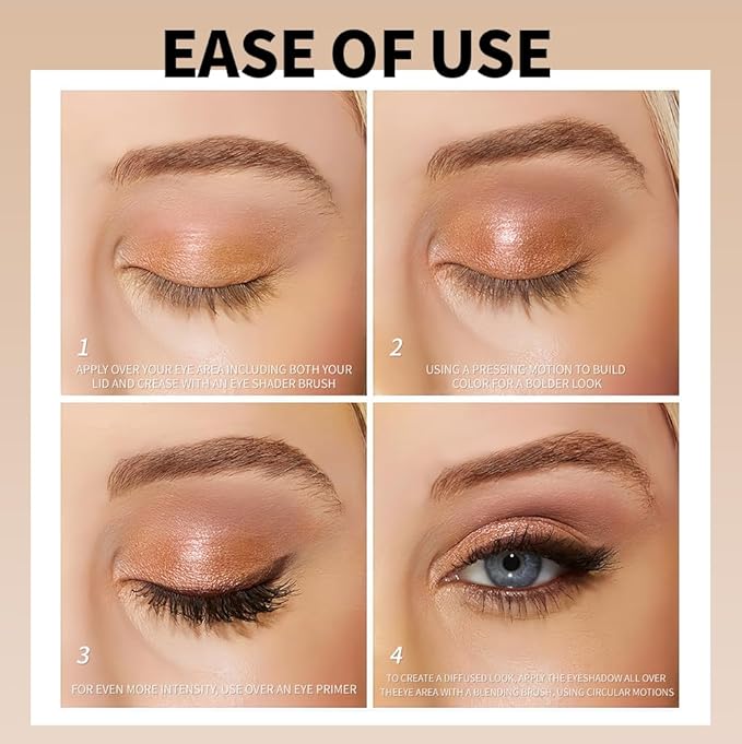 10 Colors Nude Brown Eyeshadow Palette – High Pigment Matte & Shimmer Eyeshadow Palette for Mature Women, Neutral Long-Lasting Waterproof Eye Makeup, Blendable & Cruelty-Free Silky Texture 01#