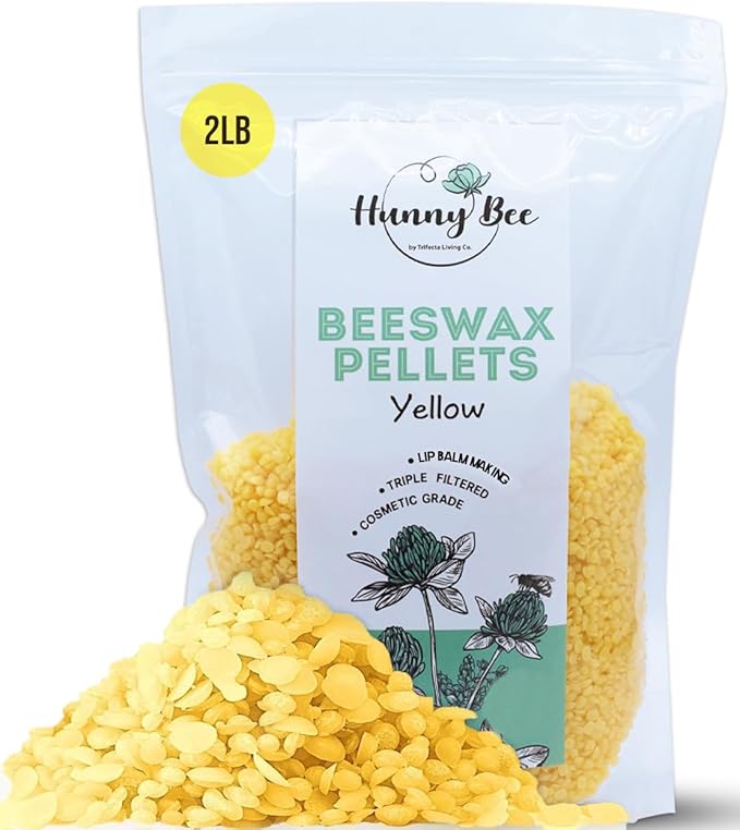 HUNNYBEE Beeswax Pellets 2LB, 100% Pure lbs)