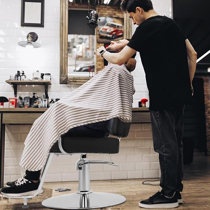 Artist hand Salon Chair for Hair Stylist, Hydraulic Barber Chair 360 Degree Swivel with Footrest, Hair Cutting Chair, Beauty Salon Equipment for Salon Barbershop Home, Max Load 330 LBS, Black