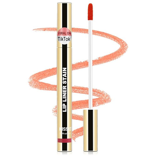 KISSIO Lip Liner Stain,Peel Off Lip Liner,Transfer Proof,Long Lasting and Waterproof,Lips Tint Tattoo,Natural Makeup Stain,Matte Finish,InLove