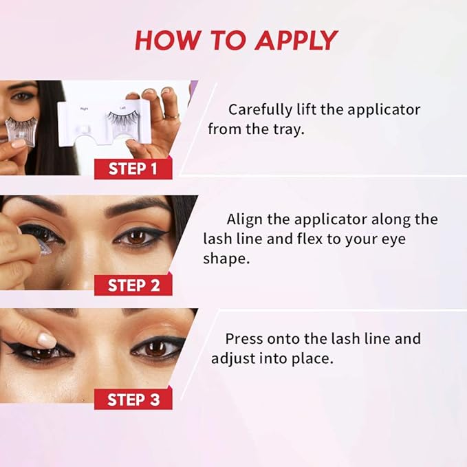 Ardell Press On Wispies False Eyelashes - Self Adhesive Lashes, No Glue Needed, Eye Makeup Enhancement, 4 Pack