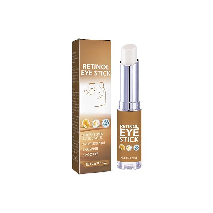 Retinol Eye Stick with Collagen & Hyaluronic Acid Eye Cream for Dark Circle and Puffiness, Brightening Eye Balm Reduces Fine Lines and Bags in 4 Weeks