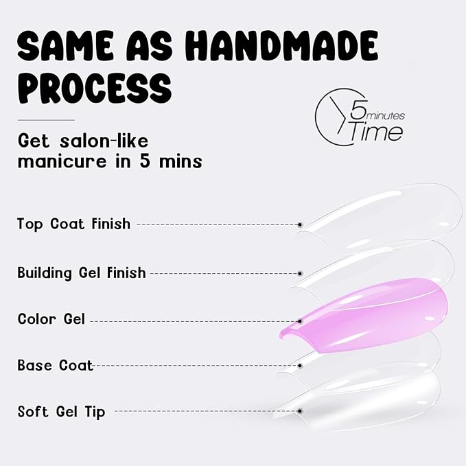 Press on Nails Pink Chrome- Jofay Fashion Press on Nails Short Square, Stick On Nails in 16 Sizes -160PCS Soft Gel Fake Nails Kit for Valentines Day Gift