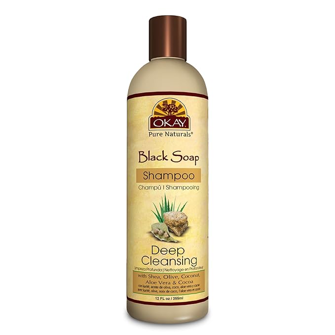 OKAY AFRICAN BLACK SOAP SHAMPOO 12oz / 355ml