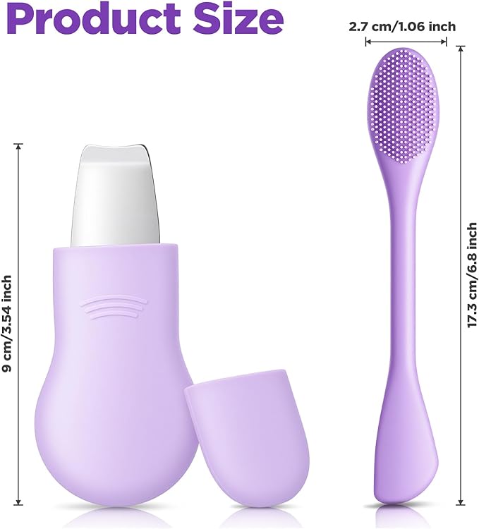 Face Scrubber Pore Cleaning Brush Face Mask Applicator Skin Care Tool for Men Women Deep Cleansing(Purple)