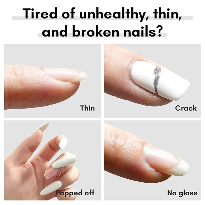 Makartt 3Pcs Builder Nail Gel with Top and Base Coat, Clear Gel Builder Kit for Nails Apex Building Thickening Strengthener Extension Rhinestone in a Bottle, UV Light Lamp Required