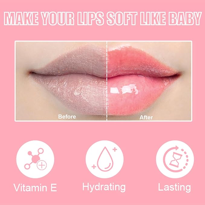 2Pcs Crystal Jelly Lip Oil Big Oil,
