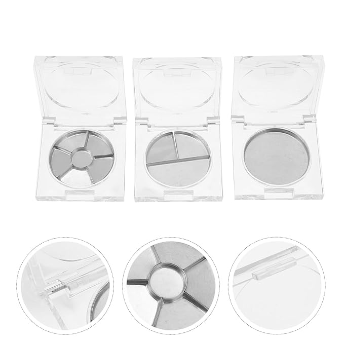 Beaupretty 14Pcs Empty Eyeshadow Palette: Refillable Depotting Makeup Palette - Clear Foundation Powder Storage for Eyeshadow Lipstick Blush Powder