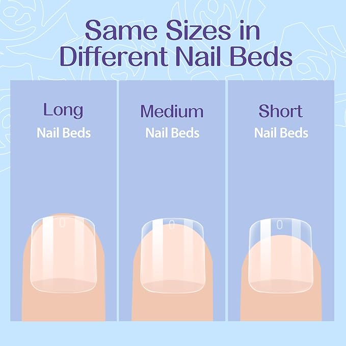 UNA GELLA Extra Short Square Nail Tips XS 216pcs Pre-shape Extra Short Square Press on Nails Gel Tips Full Cover Acrylic Nails False Nails For DIY Salon 12 Sizes