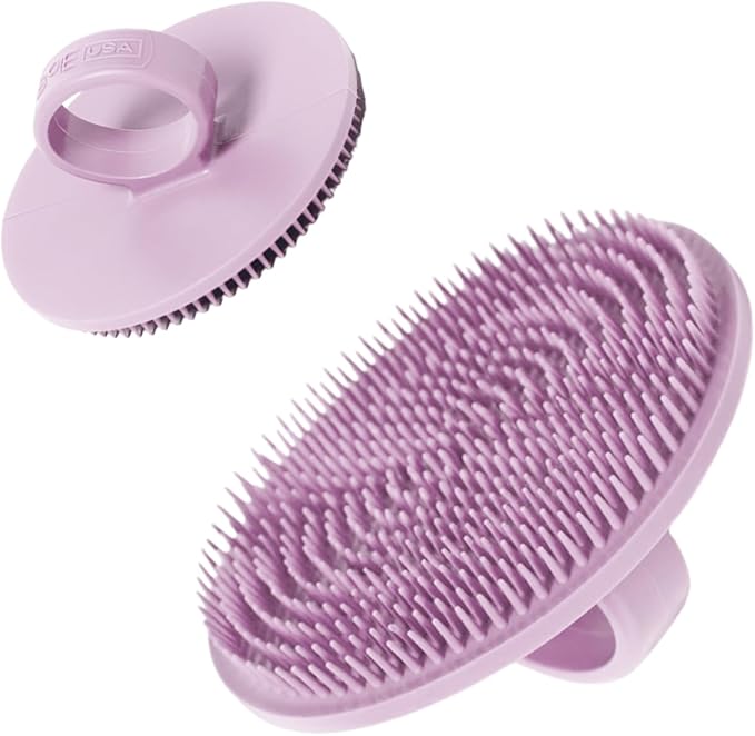 Boie USA Face Scrubber - Handheld Facial Tool, Deep Cleansing Exfoliating Facial Brush. Fights Acne with Gentle, Silicone-Like Bristles, Long Lasting, & Hypoallergenic (Thistle)