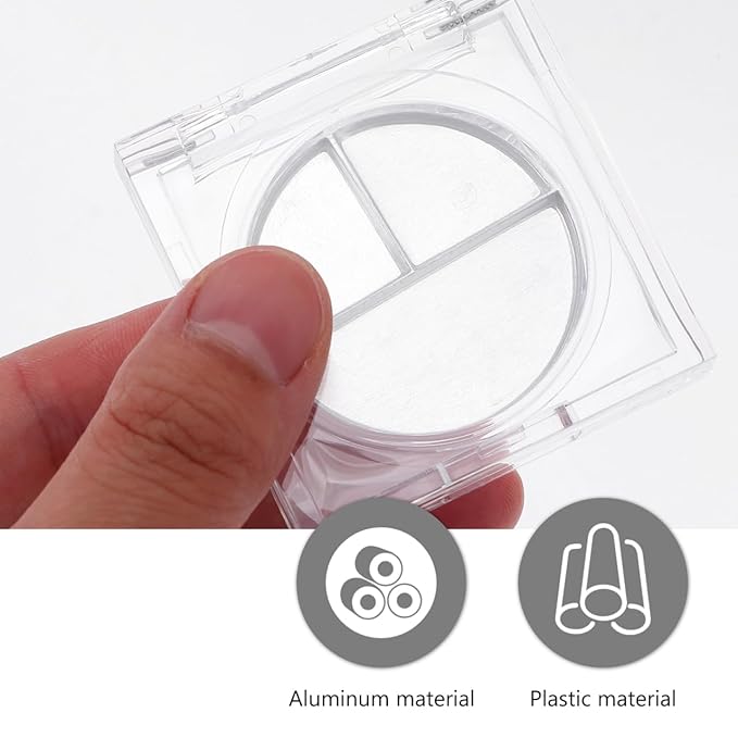 Beaupretty 14Pcs Empty Eyeshadow Palette: Refillable Depotting Makeup Palette - Clear Foundation Powder Storage for Eyeshadow Lipstick Blush Powder