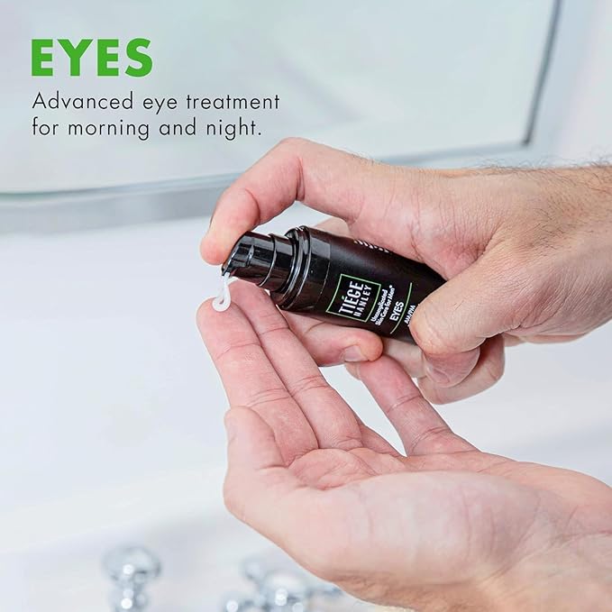 Tiege Hanley Eye Cream for Men, Morning and Night Under Eye Cream With Hyaluronic Acid and Vitamin B3, Helps Reduce the Look of Dark Circles and Puffiness, Anti Aging Men’s Skin Care, 0.5 Oz