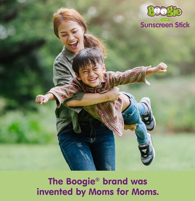 Baby Sunscreen Stick by Boogie, Mineral Sunscreen SPF 50, Travel Size Sunblock for Kids, FSA/HSA Eligible, Zinc Oxide, Water Resistant, Vegan, Fragrance Free, Pack of 2