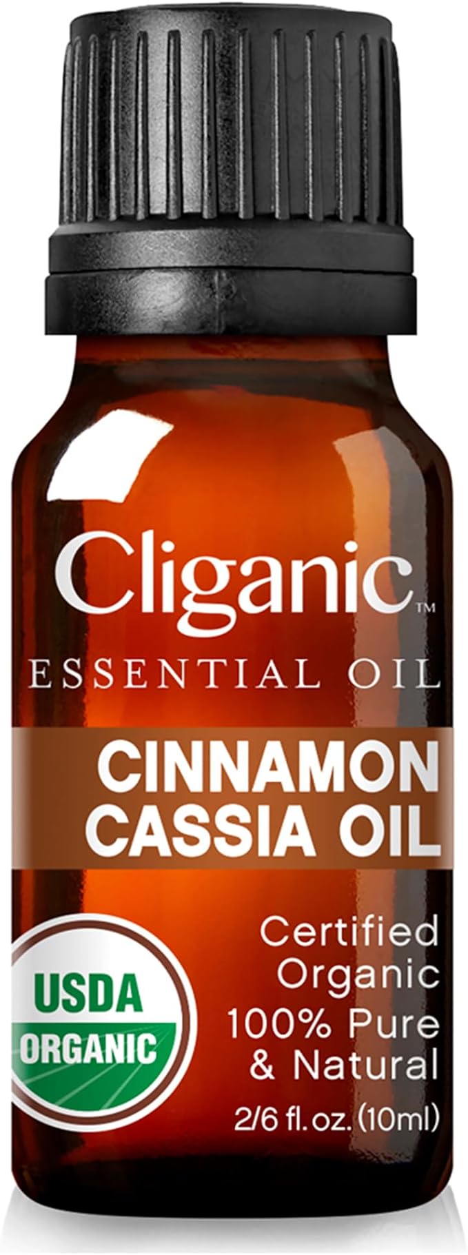 Cliganic Organic Cinnamon Cassia Essential Oil, 100% Pure Natural Undiluted, for Aromatherapy | Non-GMO Verified (Packaging May Vary)