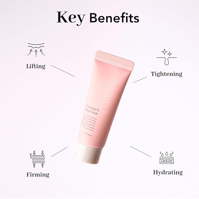 NOWATER Collagen Wrapping Mask - Travel Size, Elasticity Improving, Hydrating, Firming - Hydrolyzed Collagen & Peptide, Glass Skin Peel Off Mask, Korean Skincare for Face, Travel Size (0.81 fl.oz)