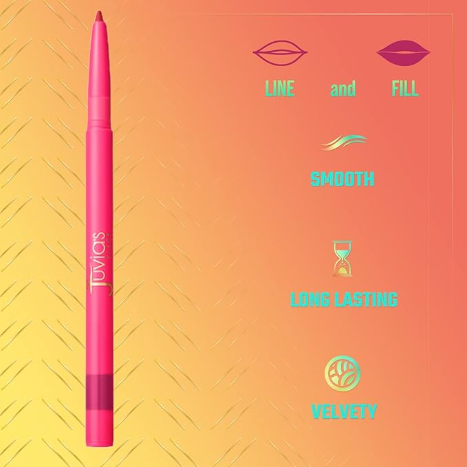 Juvia's Place Coffee Shop Luxe Lip Liner: Wine - Colorstay Matte Finish Lip Pencil, Makeup for Natural Long Lasting Beauty and Sensational Wear, Lip Stain Kiss Proof Cometics