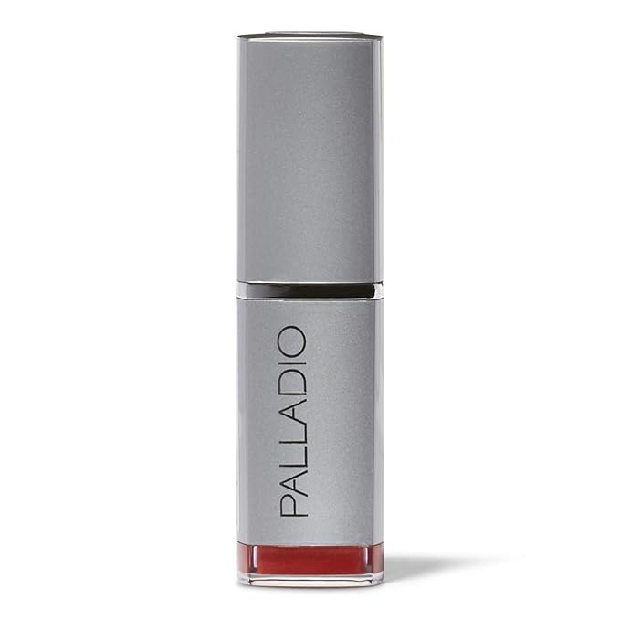Palladio Herbal Lipstick, Rich Pigmented and Creamy, Infused with Aloe Vera, Chamomile & Ginseng, Prevents Lips from Drying, Combats Fine Lines, Long Lasting Lipstick, Toasted Orange