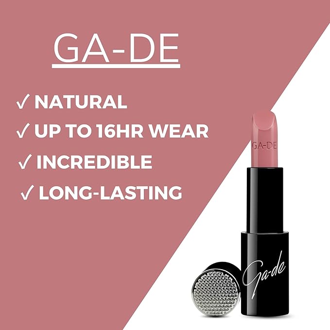 GA-DE Selfie Full Color Lipstick, 871 - Long Lasting High Pigment Lipstick with Argan Oil - Creamy Radiant Shine and Hydrating Benefits - 0.14 oz