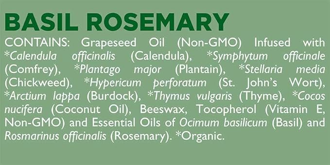Natural Lip Balm, Perioral Dermatitis Treatment, Calendula Lip Balm, Healing Lip Balm with Immune Supportive Basil & Rosemary Essential Oil, Organic Coconut Oil, 2 Pak, Ora's Amazing Herbal