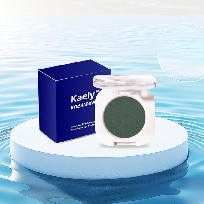 Forest Green Matte Single Eyeshadow, Lightweight Blendable Mini Eye Shadow for Older Women, Monochrome Eyeshadow Palette Makeup Pigmented Waterproof, Vegan & Cruelty-Free, 16