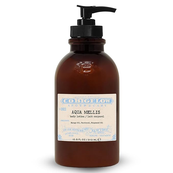 C.O. Bigelow Aqua Mellis Body Lotion, Iconic Collection Moisturizing Body Lotion with Shea Butter, Borage Oil & Grapeseed Oil, 10.5 Fl Oz