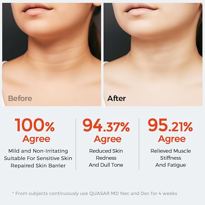 Neck & Décolleté Firming Beauty Device – LED Light Therapy Skin Tone and Texture Enhancement, 630nm and 830nm Dual Wavelengths Emission LED Device, Liquid Silicone