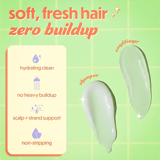 The Hair Toss Men & Women Shampoo And Conditioner Set 13.5floz/7floz - White Lily & Lemongrass - Formulated 4.5pH Moisturizing Paraben and Sulfate Free Shampoo and Conditioner Set, Hair Care Sets