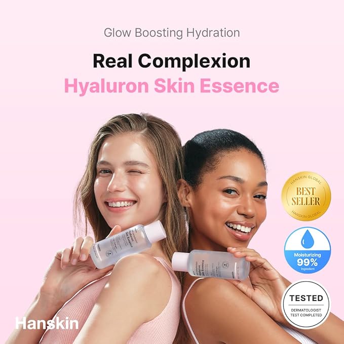 Hanskin Pink Hyaluron Complete Care Set – Skin Essence, Pink Capsule Serum & Moisture Sheet Mask | Hydrating & Revitalizing Korean Skincare Kit for Radiant-Looking Skin, K-Beauty