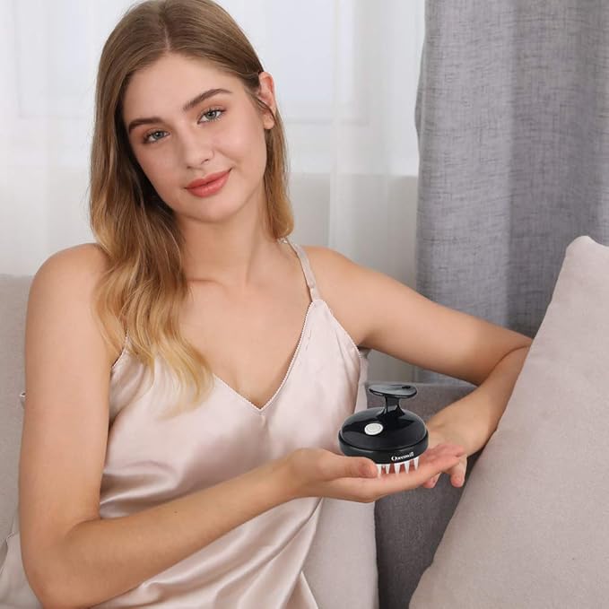 Electric Handheld Hair Massager, Cordless Hair Scalp Massager Portable Head Scratching Massager with 2 Modes Vibration Comb for Hair Growth, Deep Cleansing and Stress Relaxation