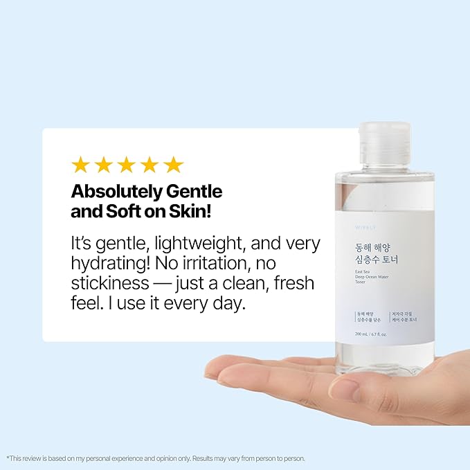 East Sea Deep Ocean Water Toner | Hydrating, Calming, Gentle Exfoliator, Deep Sea Water for Moisturization, Korean Facial Toner & Astringent for Men and Women (200ml / 6.7 fl. oz.)