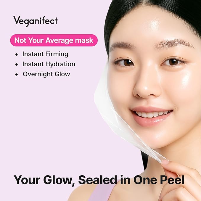 Collagen Overnight Wrapping Peel Off Facial Cream Mask with Jelly Brush, For Elasticity, Hydrating, Hydrolyzed Collagen & Peptide, Glass Skin, Korean Skincare, 2.73 Fl Oz