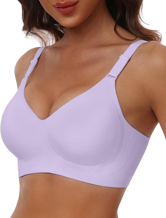 HORISUN Comfortable Seamless Full Coverage Bra for Women Wireless Bras with Soft Support Regular and Plus Size