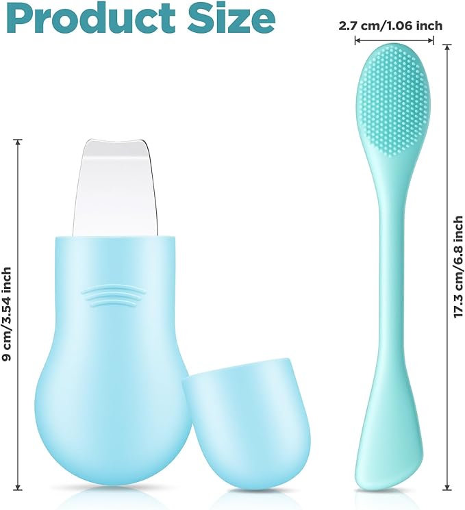 Face Scrubber Pore Cleaning Brush Face Mask Applicator Skin Care Tool for Men Women Deep Cleansing(Blue)