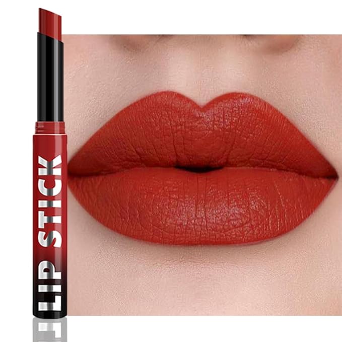 Matte Lipstick Crayon for Women, Rouge Red Lip Stick Pencil 24 Hour Long Lasting Waterproof, Non-Drying Hydrating Formula Lip Gloss Makeup, Vegan & Cruelty-Free, 06