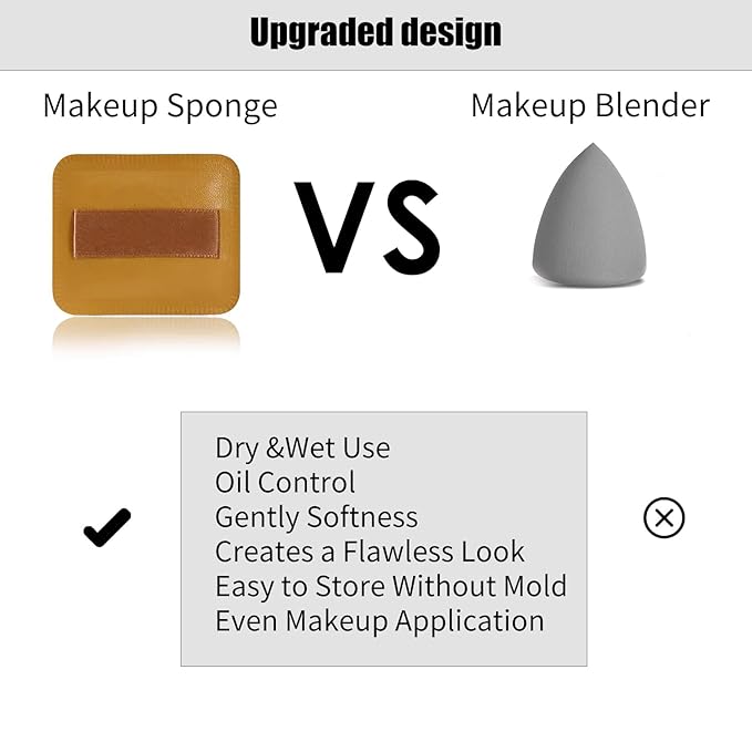 4 PCS Makeup Sponge Makeup Flat Puffs For Foundation Concealer And Powder, Latex Free Blender Marshmallow Makeup Sponges For Natural Makeup (4 PCS)