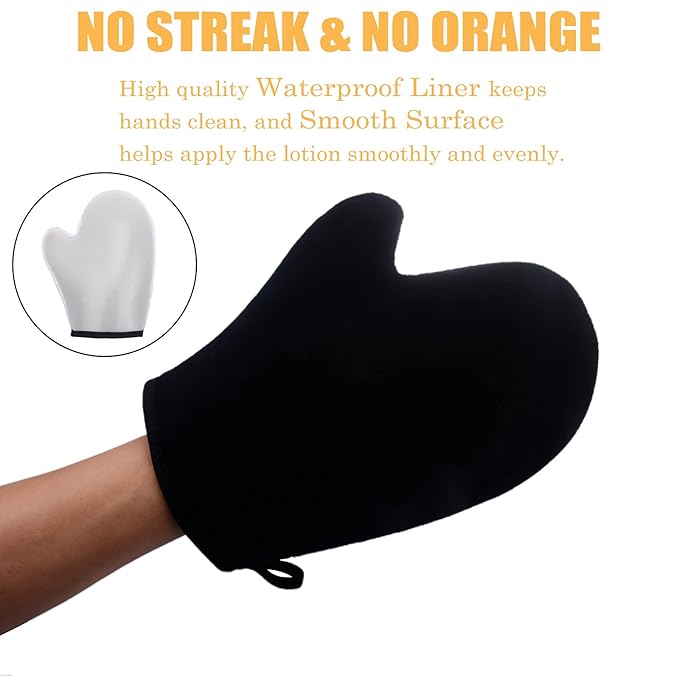 Tanning Mitts Self Tanner Mitt - KELILO Self Tanning Mitt Applicator 3 in 1, Self Tan Mit Self Tanning Glove for Self Tan Mitt, Self Tan Glove Self Tanner Glove Fake Tan Mit Sunless Tanner Mitt