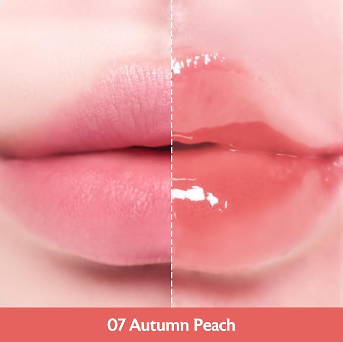 MILKTOUCH Jelly Fit Lip Tint (07 Autumn Peach) with Cooling Plumping Effect and Water-Based Non-Sticky Texture | Long Lasting Korean Beauty Lipstain Tinted Gloss Oil Brown K Makeup