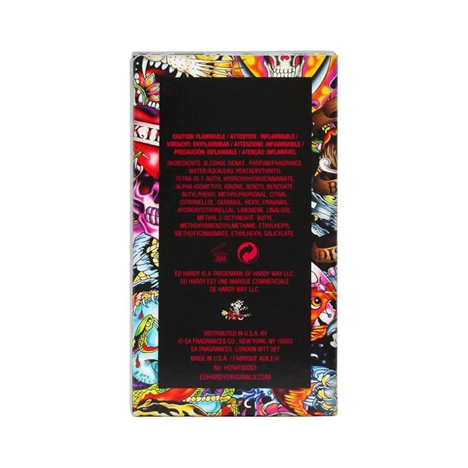 Ed Hardy Hearts & Daggers Women's Perfume Fragrance by Christian Audigier, Eau De Parfum, Gift for Her, 3.4 fl oz