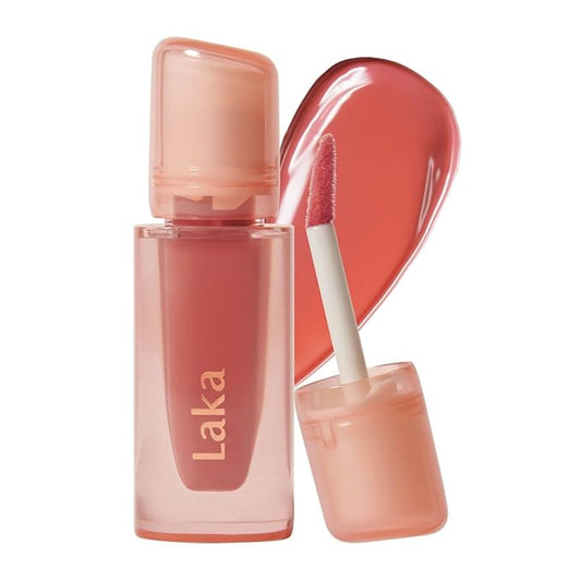 Laka Jelling Nude Gloss, 4.5g/0.15oz, Sheer Hydrating Lip Oil with No Stain, Non-Sticky, Nourishing Gloss for a Fresh, Glowy Look, Vegan, Clean Beauty Makeup, K-Beauty (#310 Melba Ring)