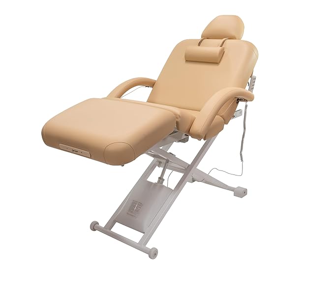 Electric Massage, Spa, and Treatment Table with Salon Top - Adjustable Height, Backrest, and Knee Section, Foot Control, ADA Compliant Treatment Table for Professionals