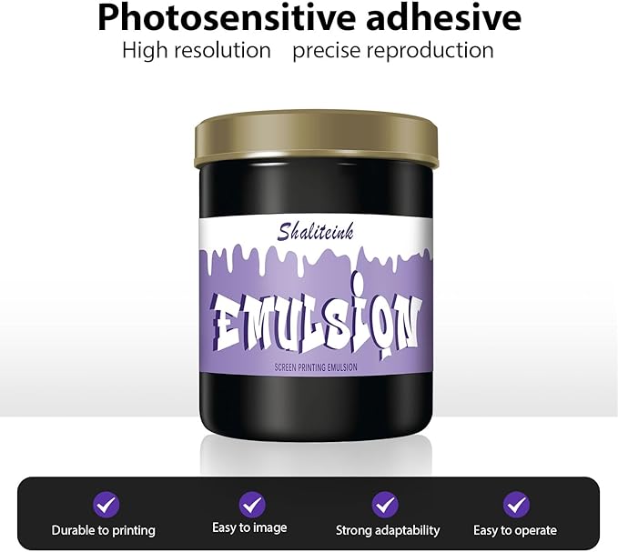 Shaliteink Screen Printing Emulsion Premium Pre-Sensitized Photo Emulsion for Silk Screen Printing,Screen Printing Ink Applications,Screen Printing Kit,Screen Printing Supplies(32oz)